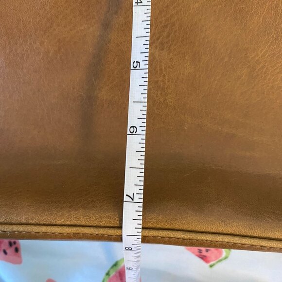 Vintage 90s Croft & Barrow Tan Brown Faux Leather Shoulder Bag Purse - Picture 10 of 12